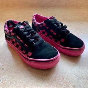 Vans Old Skool Pink/Black Checkerboard Skate Shoes